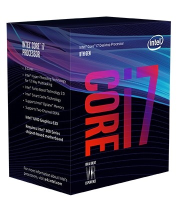 CPU Intel Core i7-8700 (Up to 4.60Ghz/ 12Mb cache/ Socket 1151 v2) Coffee Lake